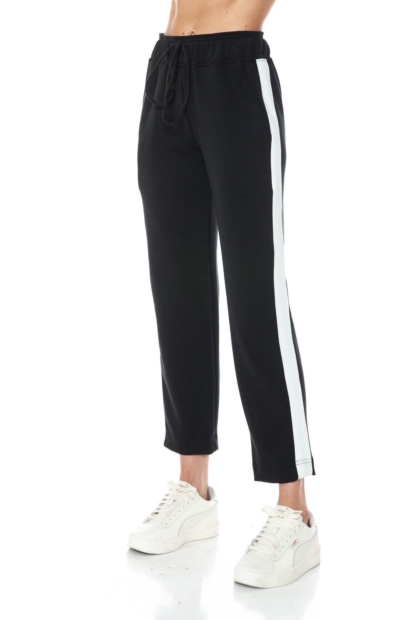 Modal Scuba Knit Jogger w/Contrast Stripe