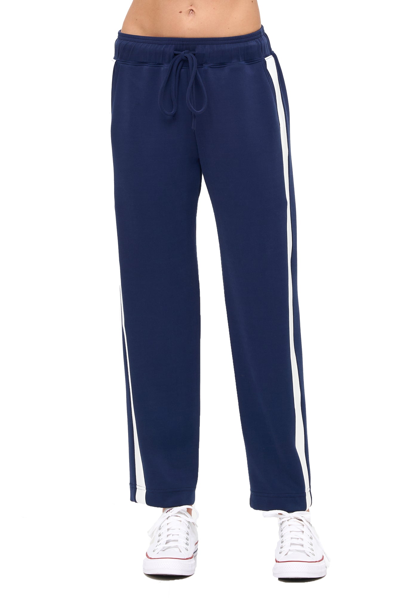 Modal Scuba Knit Jogger w/Contrast Stripe