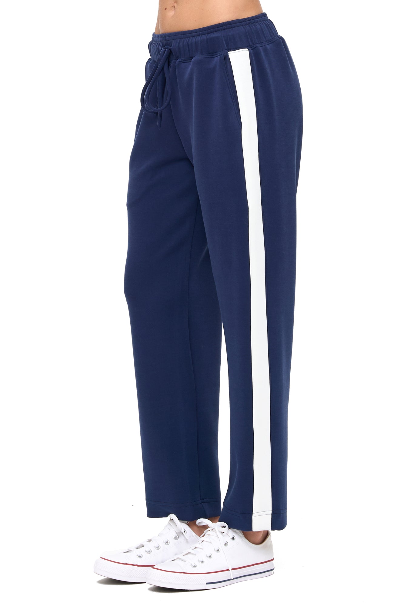 Modal Scuba Knit Jogger w/Contrast Stripe