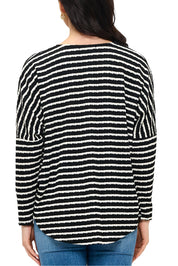 Half Zip Drop Shoulder Top