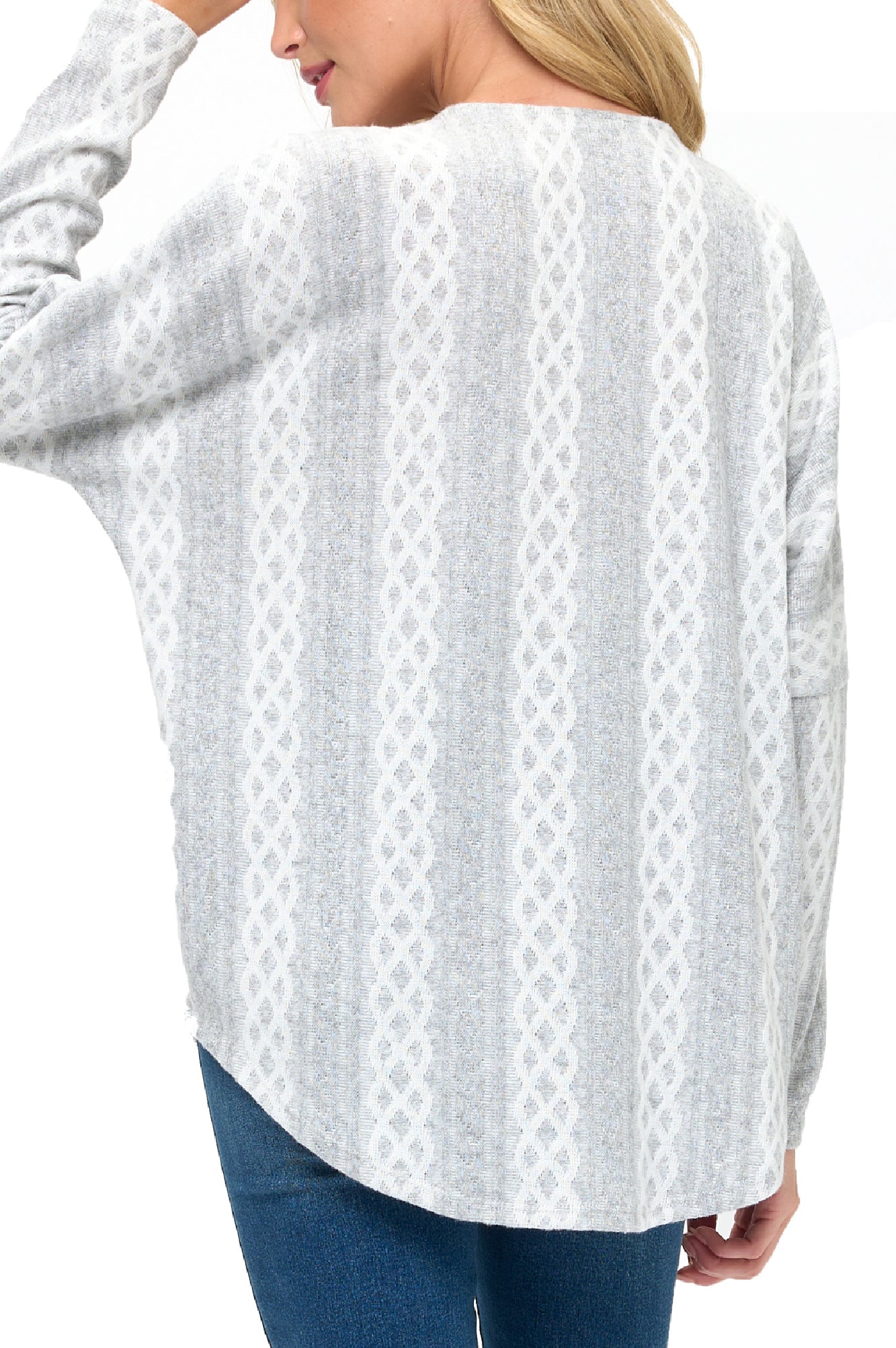 Half Zip Drop Shoulder Top