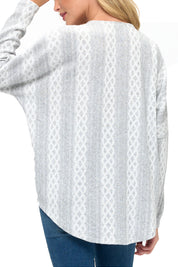 Half Zip Drop Shoulder Top