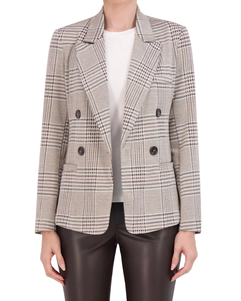 OL723029 - Unlined Double Breasted Knit Blazer - Ookie & Lala